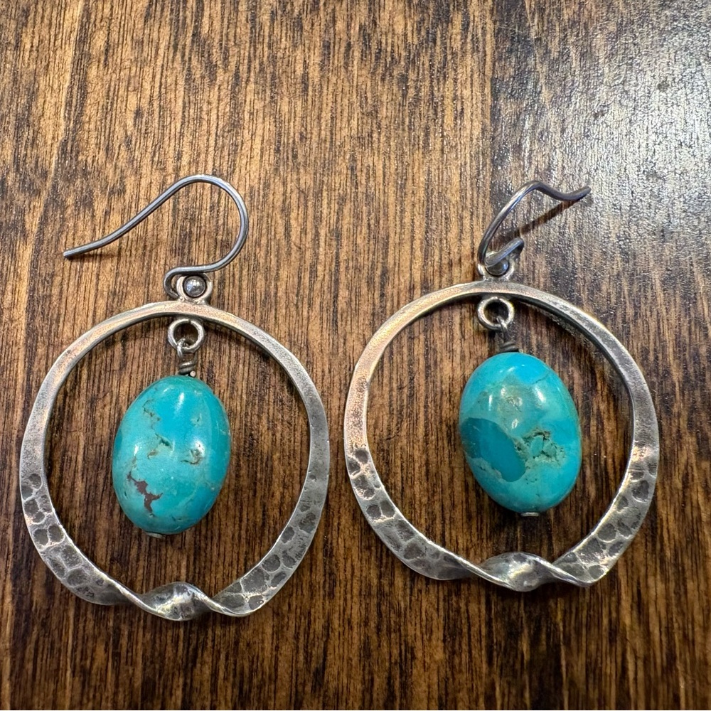 Silpada Sterling Silver and Turquoise Earrings - Picture 7 of 9